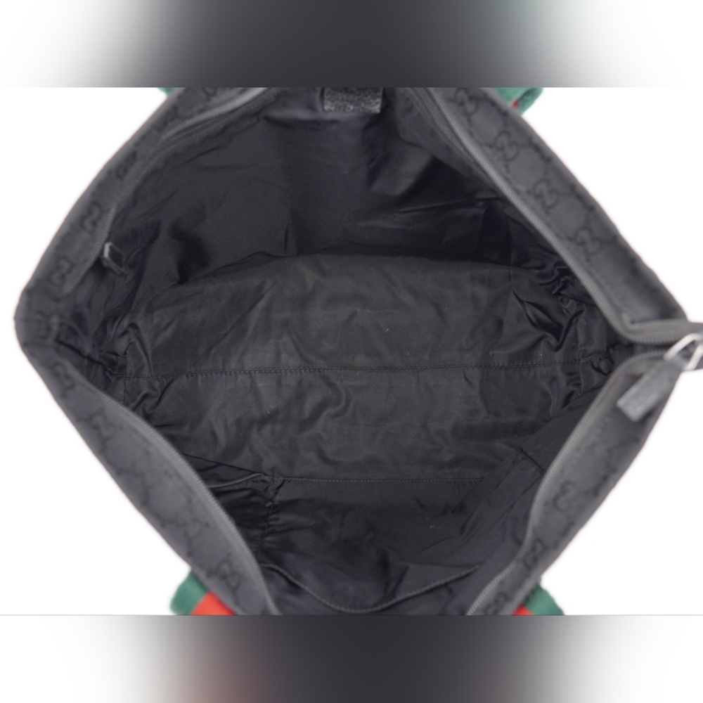 CB30 ❤️ GUCCI Monogram Web Diaper Tote - Picture 12 of 13